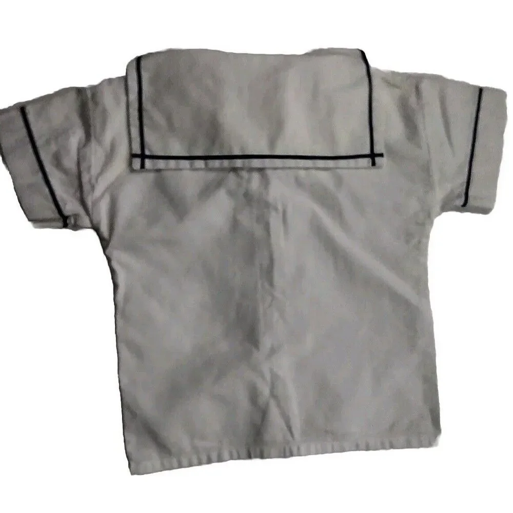Hartstrings Boys Sailor Shirt 4T Red White & Blue Nautical 4th July 100% Cotton - Picture 3 of 8